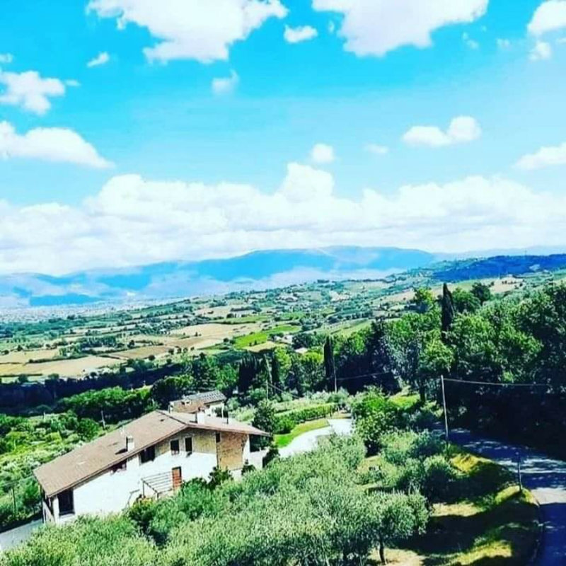 Vista sulla valle dall'agriturismo